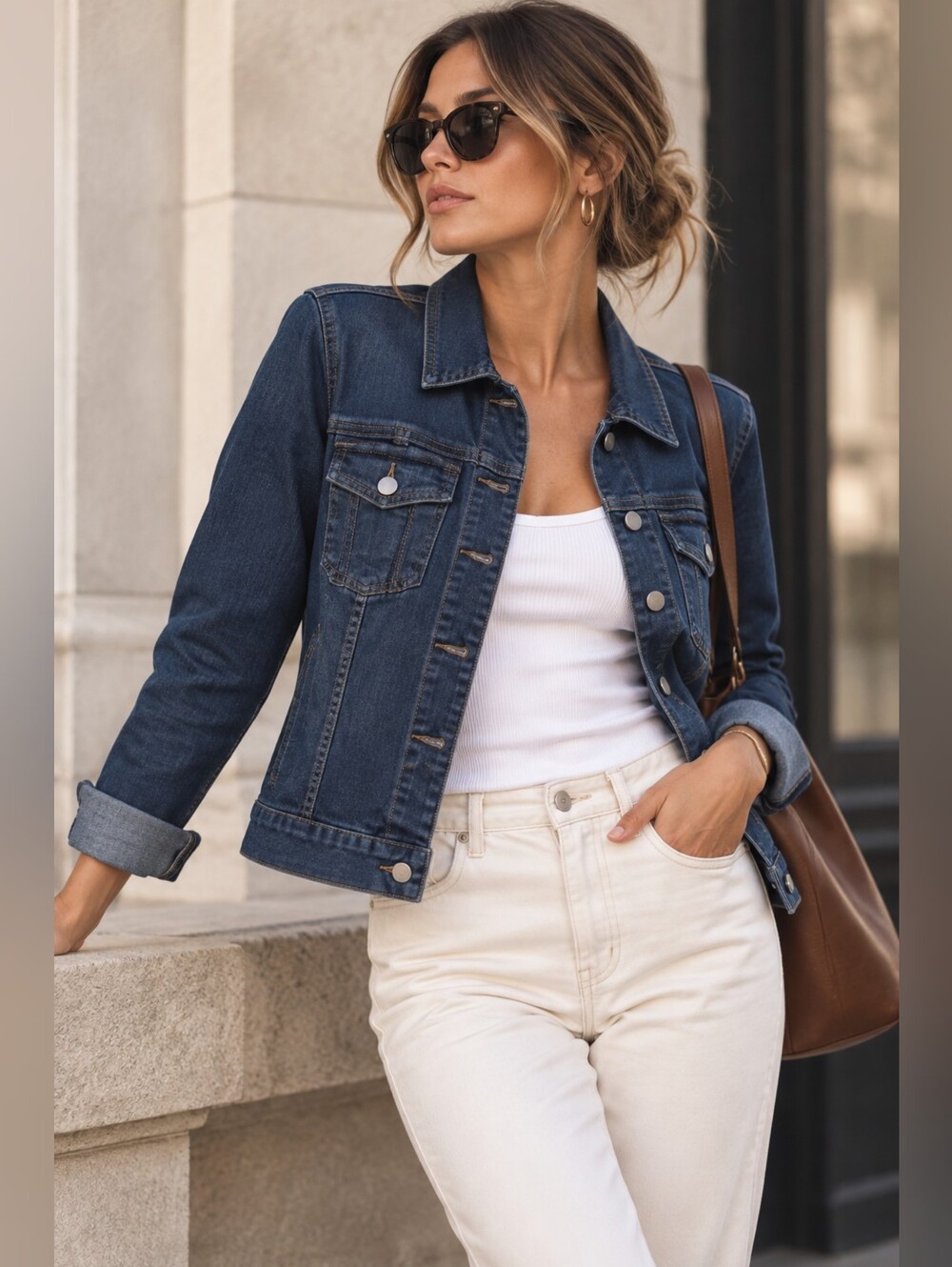 KUT FROM THE KLOTH New Women's Amelia Denim Jacket LARGE Button Front KJ618MF1